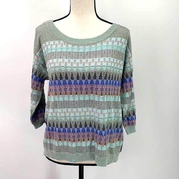UEC Guess shimmery 3/4 sleeve oversized sweater small - Picture 1 of 9